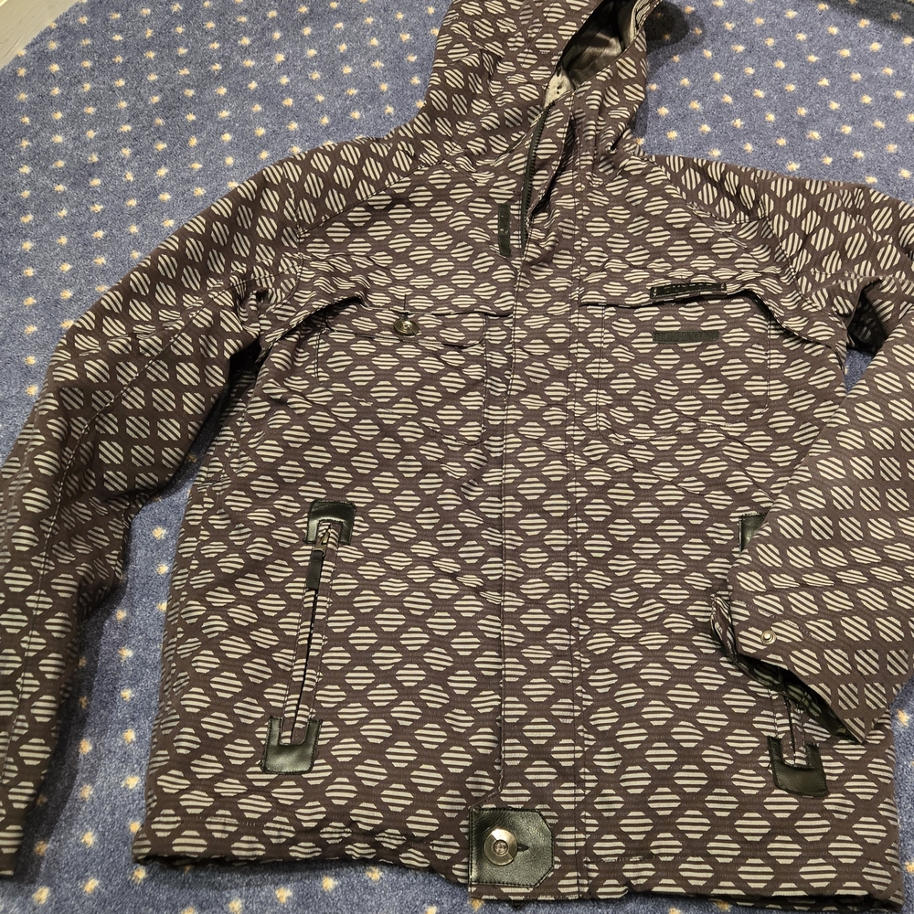 BURTON Patterned Hooded Snow Jacket
